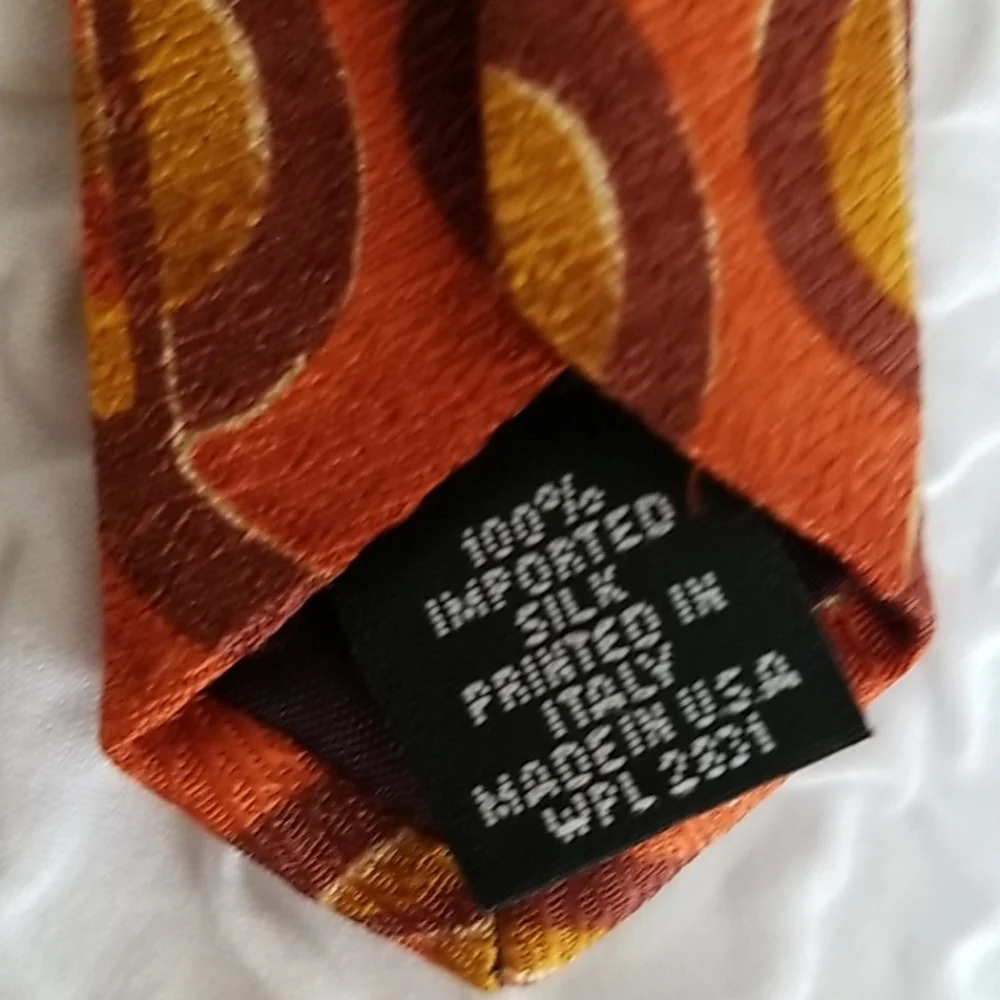 VTG Henry Grethel Orange/Yellow 70s styl ties